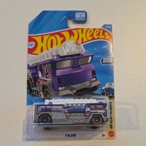 Hot Wheels 5 Alarm Purple Toy Vehicle